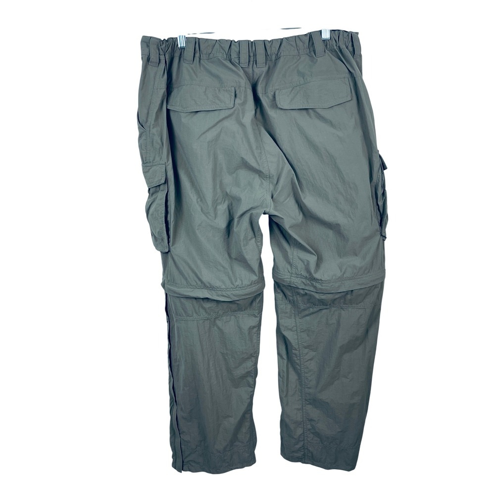 REI Sahara Convertible Cargo Hiking Pants Mens XL-30L Tan Nylon Zip Off Shorts - Picture 2 of 11